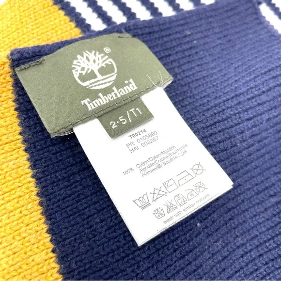 Timberland Kids 100% Cotton Mixed Media Scarf Size T1 ( Kids 2-5yr) - Picture 5 of 5